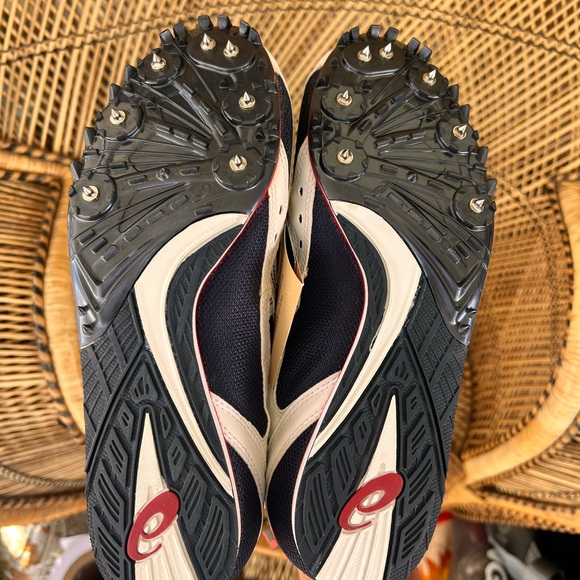 ASICS GN215 Hyperendurance Track Spikes Cleats Dark Blue/White Men’s Size 9 - Picture 5 of 7